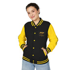 C Fletch Music Letterman Jacket — Red/White Varsity Jacket with Logo