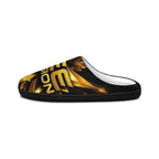 Gold Emblem Indoor Slippers — Cozy Women's House Shoes
