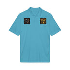 Logo Chest Polo Shirt — Gold Emblem Athletic Golf Polo