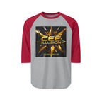 Illusion Logo Raglan Shirt — CEE Illusion Graphic Baseball Tee