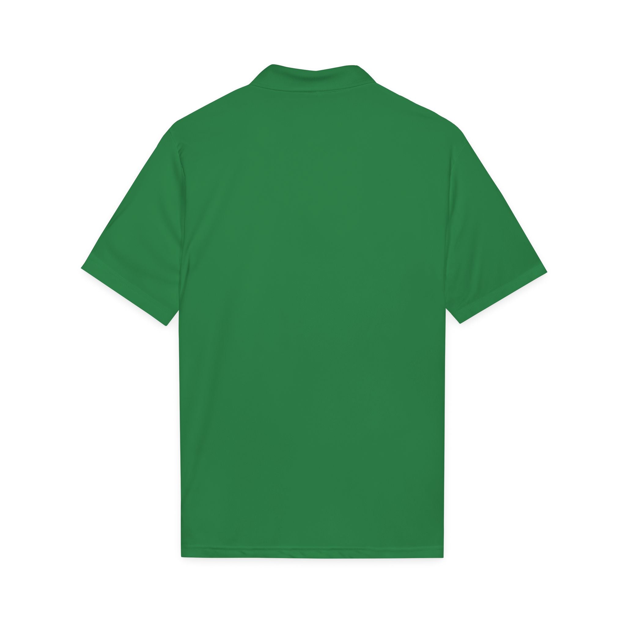Logo Chest Polo Shirt — Gold Emblem Athletic Golf Polo