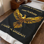 Velveteen Blanket — Gold Phoenix "I Have a Dream" Personalized Throw