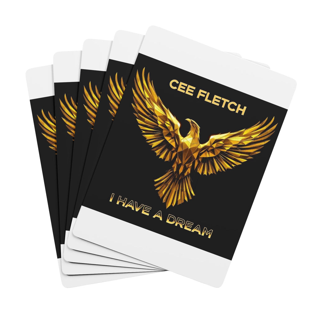 Cee Fletch 'I Have a Dream' Gold Eagle Poker Playing Cards