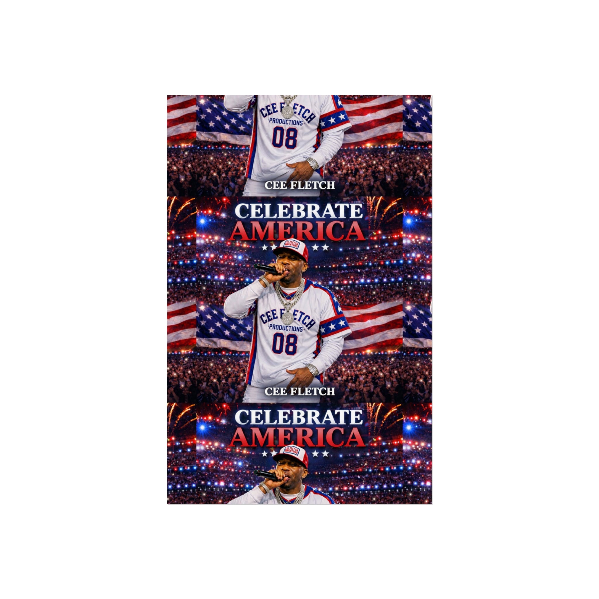 Celebrate America Fine Art Poster — Patriotic Concert Wall Art (Cee Fletch)
