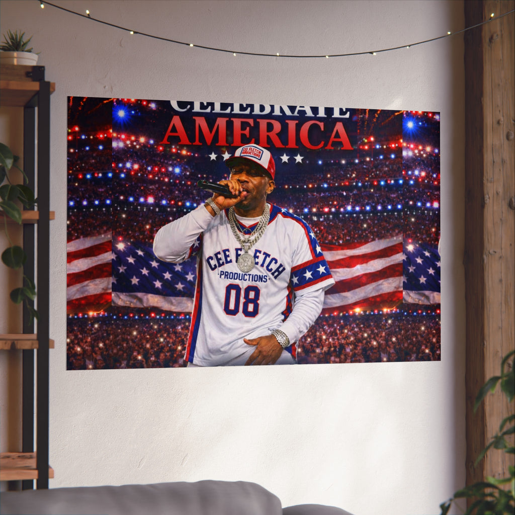Celebrate America Fine Art Poster — Patriotic Concert Wall Art (Cee Fletch)