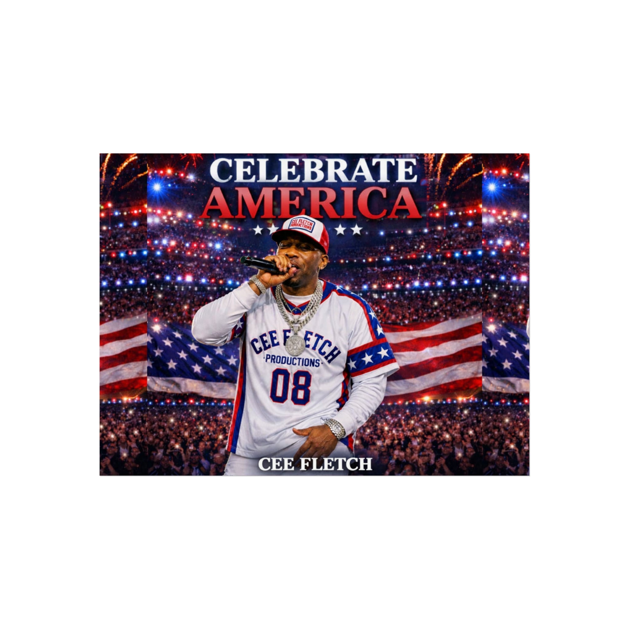 Celebrate America Fine Art Poster — Patriotic Concert Wall Art (Cee Fletch)