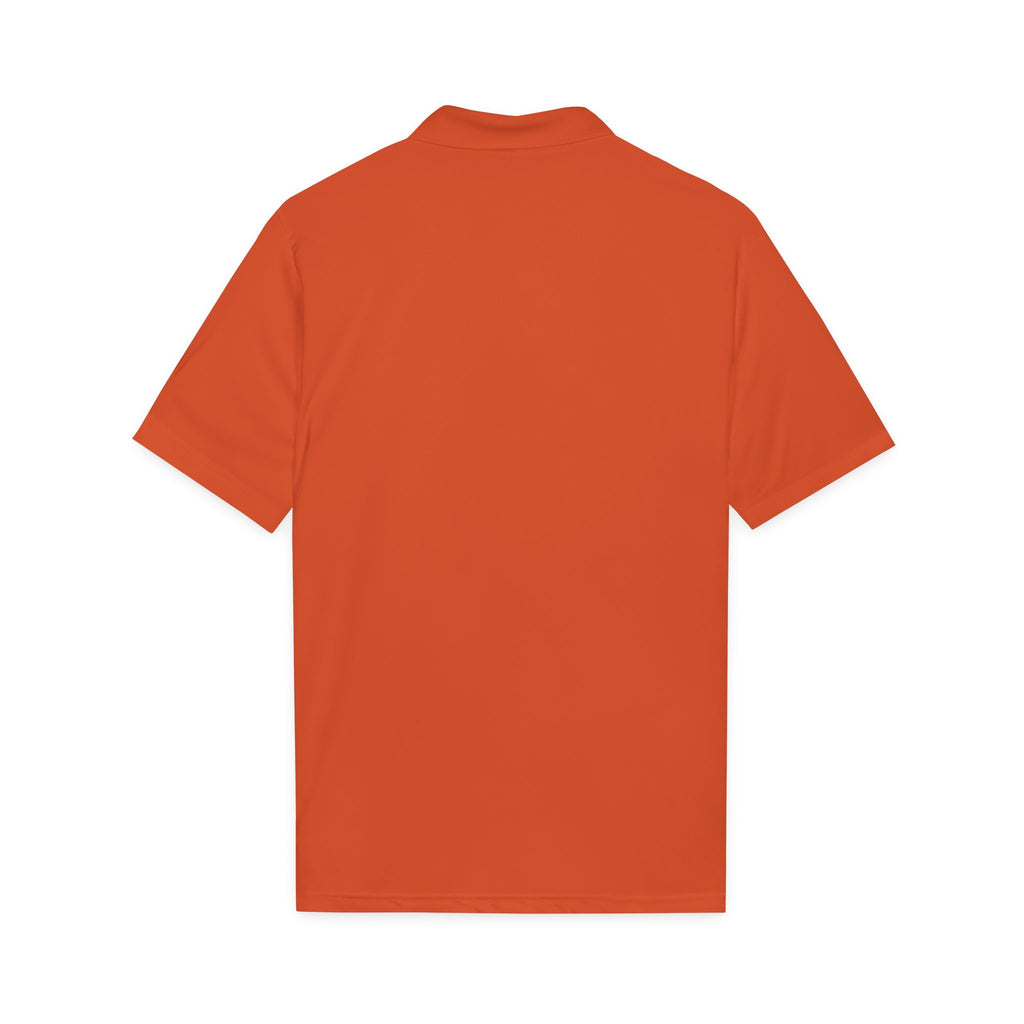 Logo Chest Polo Shirt — Gold Emblem Athletic Golf Polo