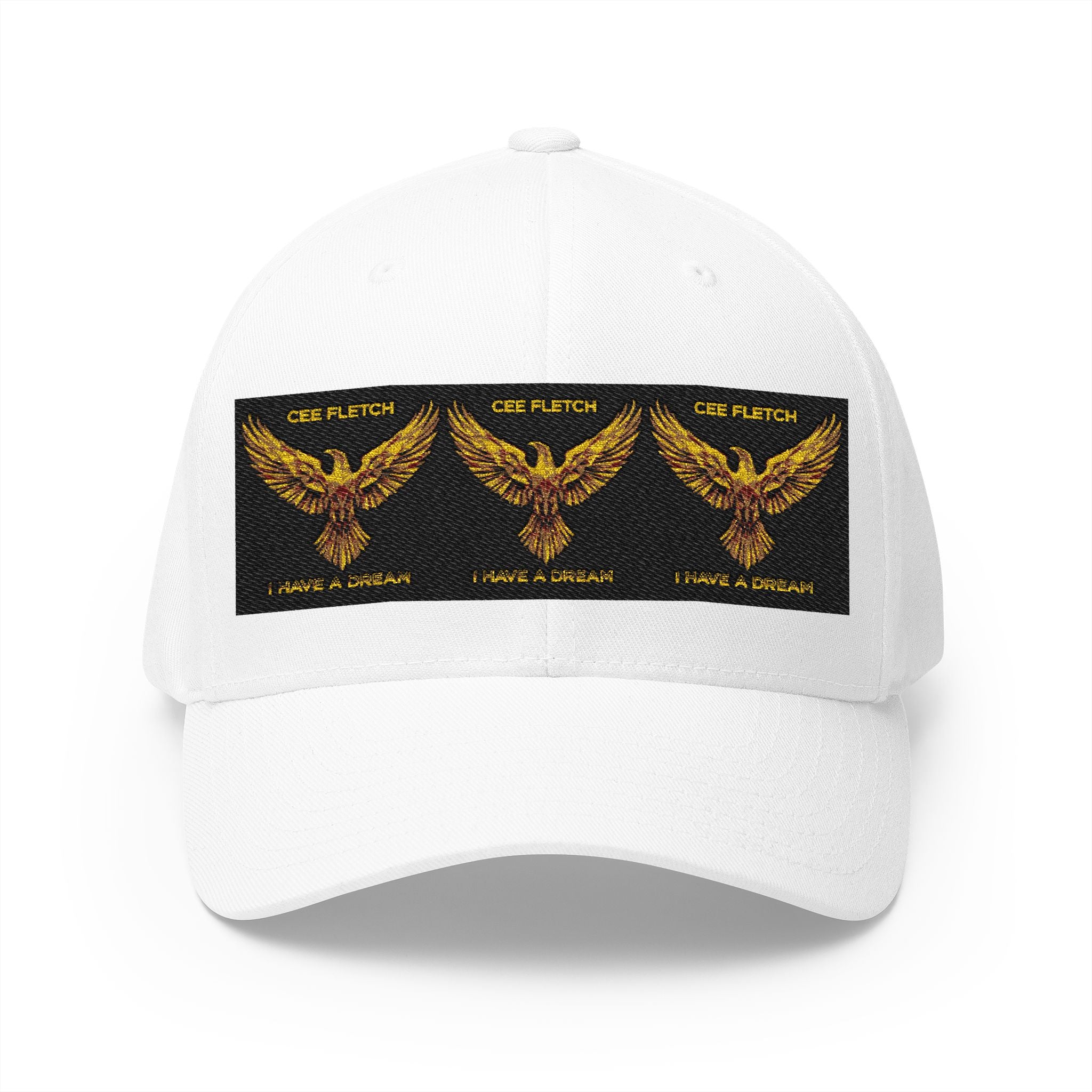 Embroidered Golden Eagle Patch Cap – Retro Military Crest Hat