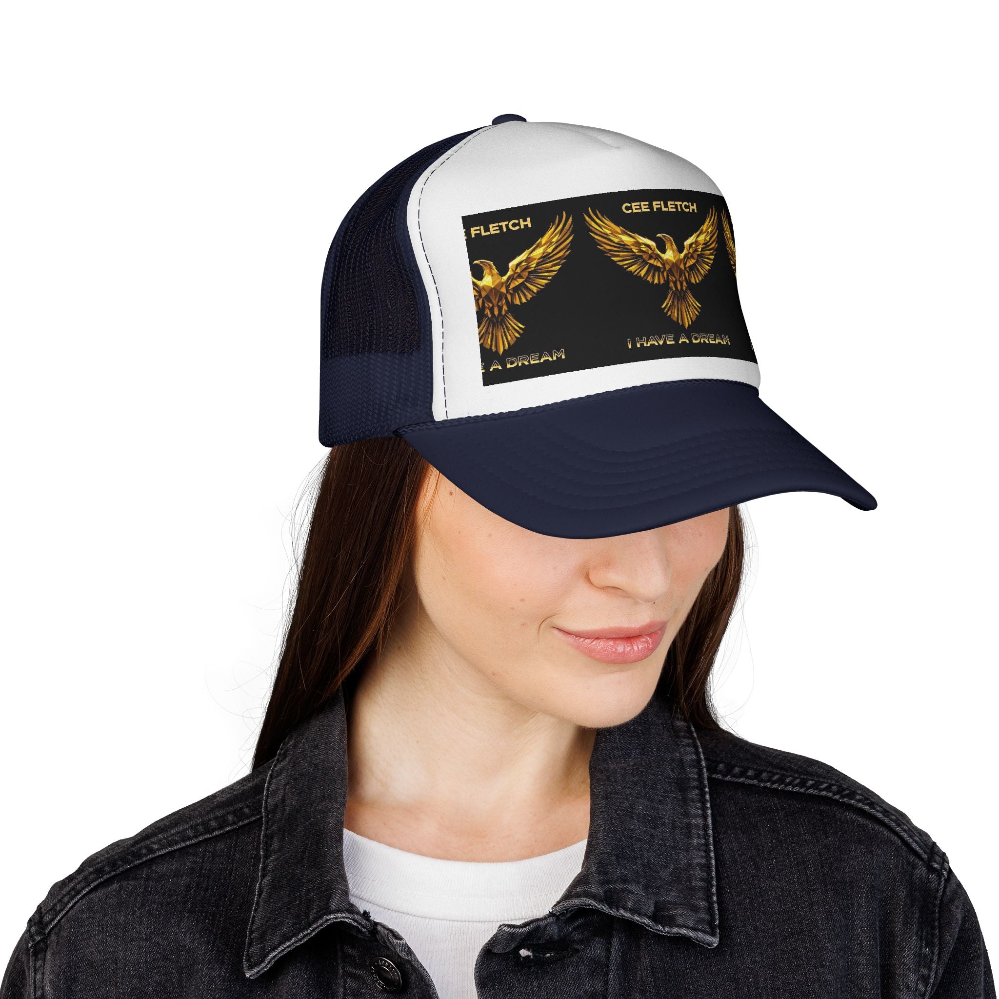 Golden Eagle Trucker Cap — "I Have a Dream" Graphic Mesh Hat