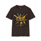 Illusion Graphic T-Shirt — 'Cee Illusion' Bold Gold Logo Tee