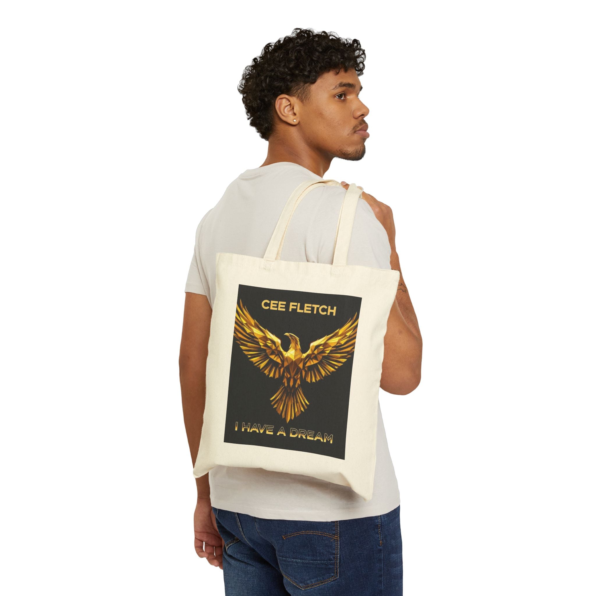 Phoenix Graphic Tote Bag — "Cee Fletch" I Have a Dream Canvas Tote