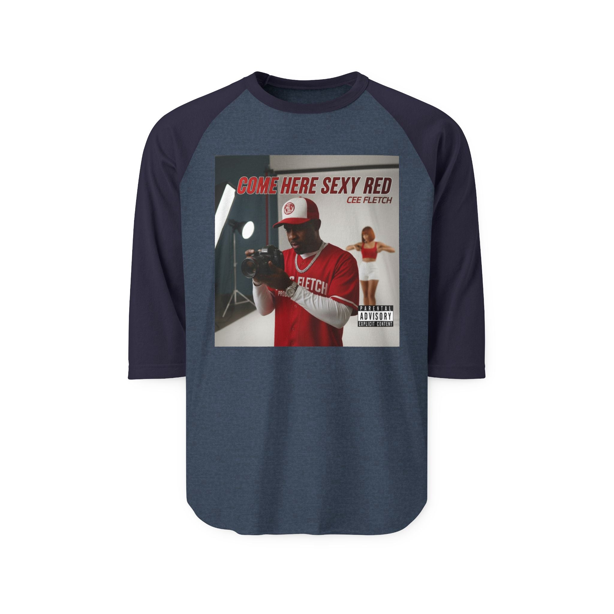 Raglan Shirt - 'Come Here Sexy Red' Retro Baseball Graphic