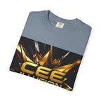 Cee Illusion Graphic T-Shirt — Bold Gold Starburst Design