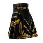 Golden Phoenix Skater Skirt — Cee Fletch "I Have a Dream" Graphic