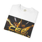Cee Illusion Graphic T-Shirt — Bold Gold Starburst Design