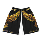 Gold Phoenix Basketball Shorts — "I Have A Dream" AOP Athletic Shorts