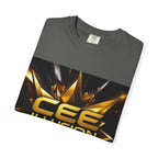 Cee Illusion Graphic T-Shirt — Bold Gold Starburst Design