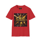 Illusion Graphic T-Shirt — 'Cee Illusion' Bold Gold Logo Tee
