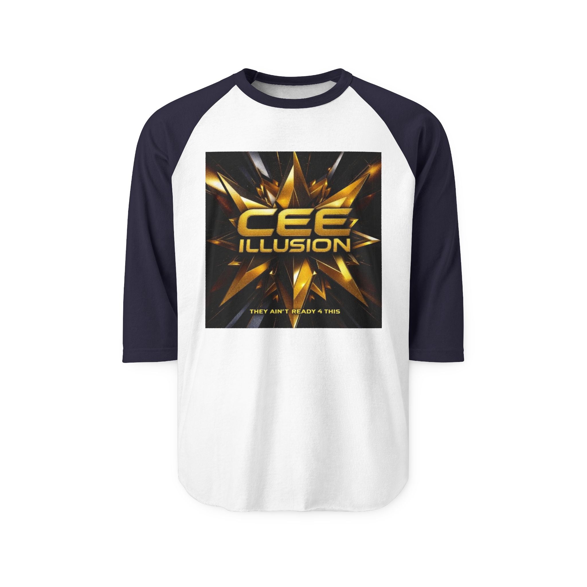 Illusion Logo Raglan Shirt — CEE Illusion Graphic Baseball Tee