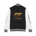 C Fletch Music Letterman Jacket — Red/White Varsity Jacket with Logo