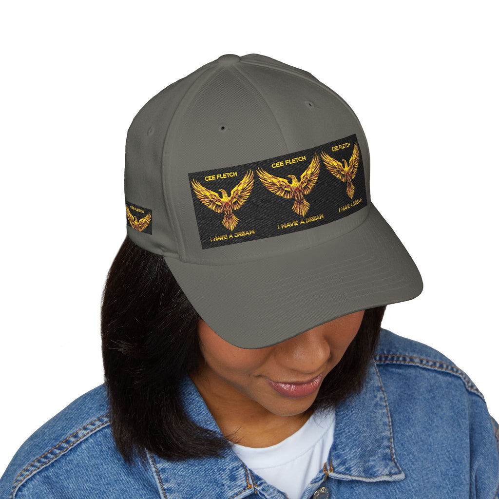 Embroidered Golden Eagle Patch Cap – Retro Military Crest Hat