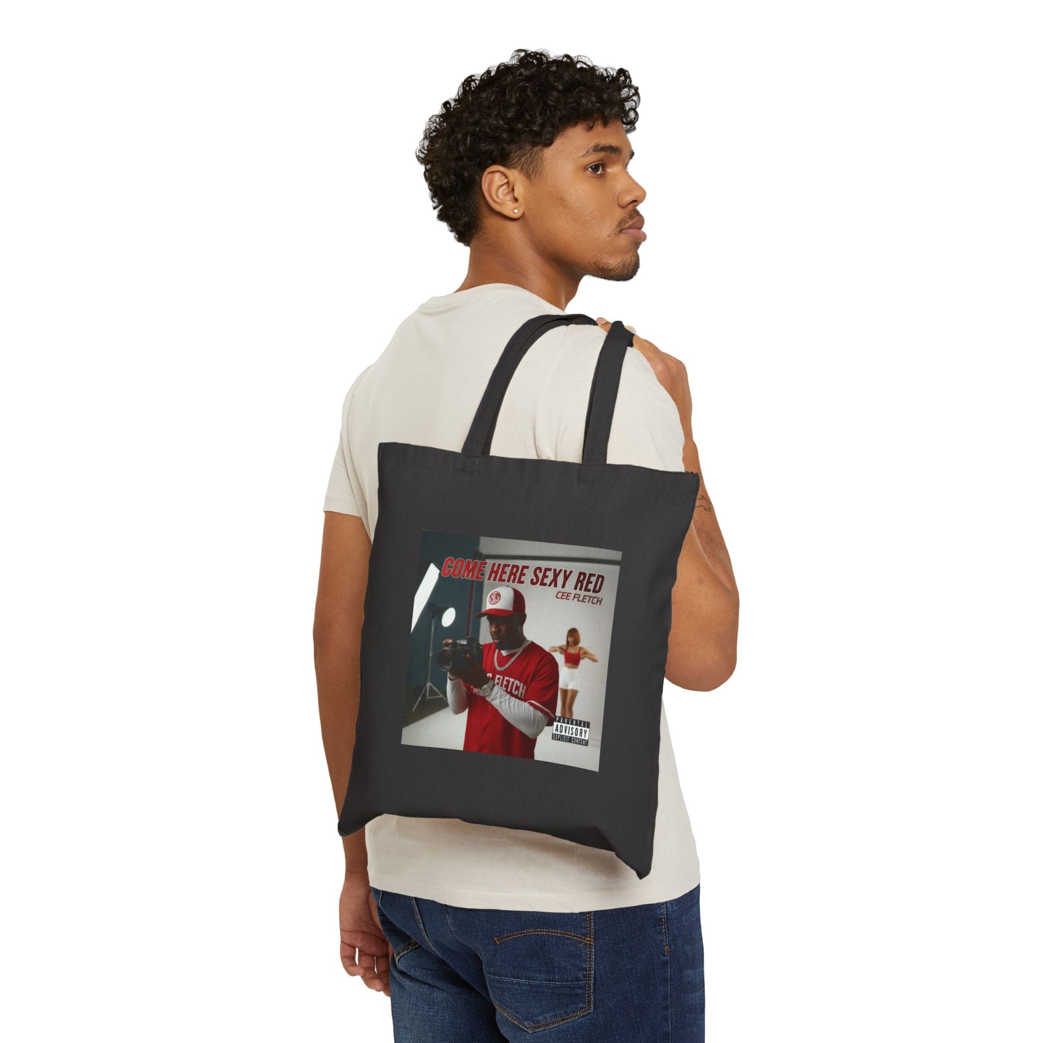 Tote Bag — 'Here Sexy Red' Album Art Cotton Canvas Tote