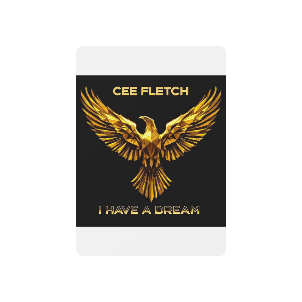 Cee Fletch 'I Have a Dream' Gold Eagle Poker Playing Cards