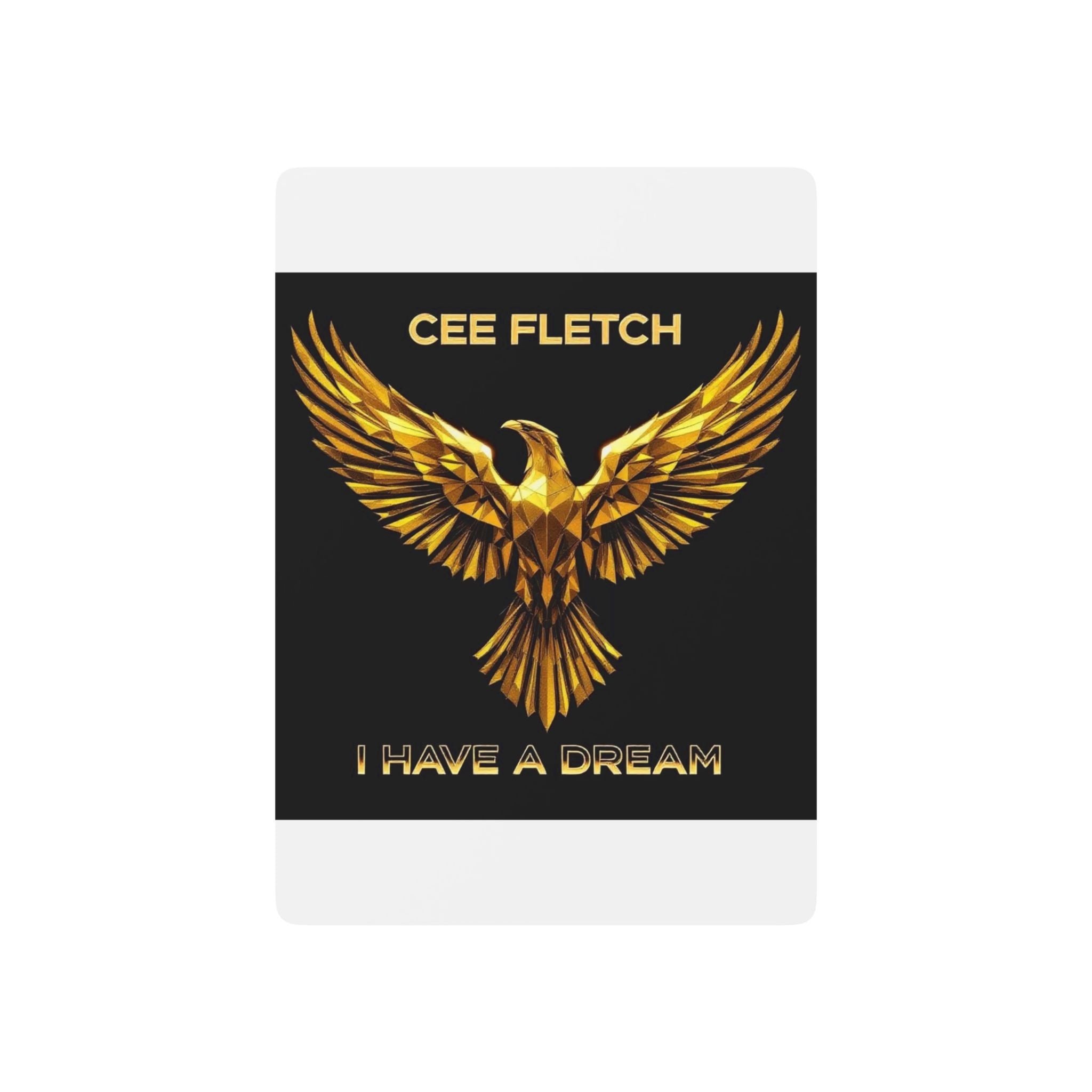 Cee Fletch 'I Have a Dream' Gold Eagle Poker Playing Cards
