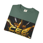 Cee Illusion Graphic T-Shirt — Bold Gold Starburst Design