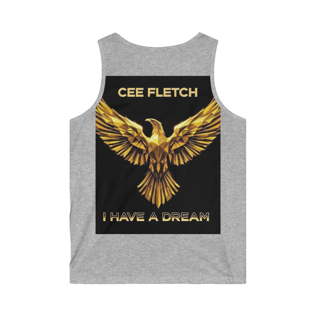 Tank Top — 'Cee Fletch I Have a Dream' Gold Eagle Graphic