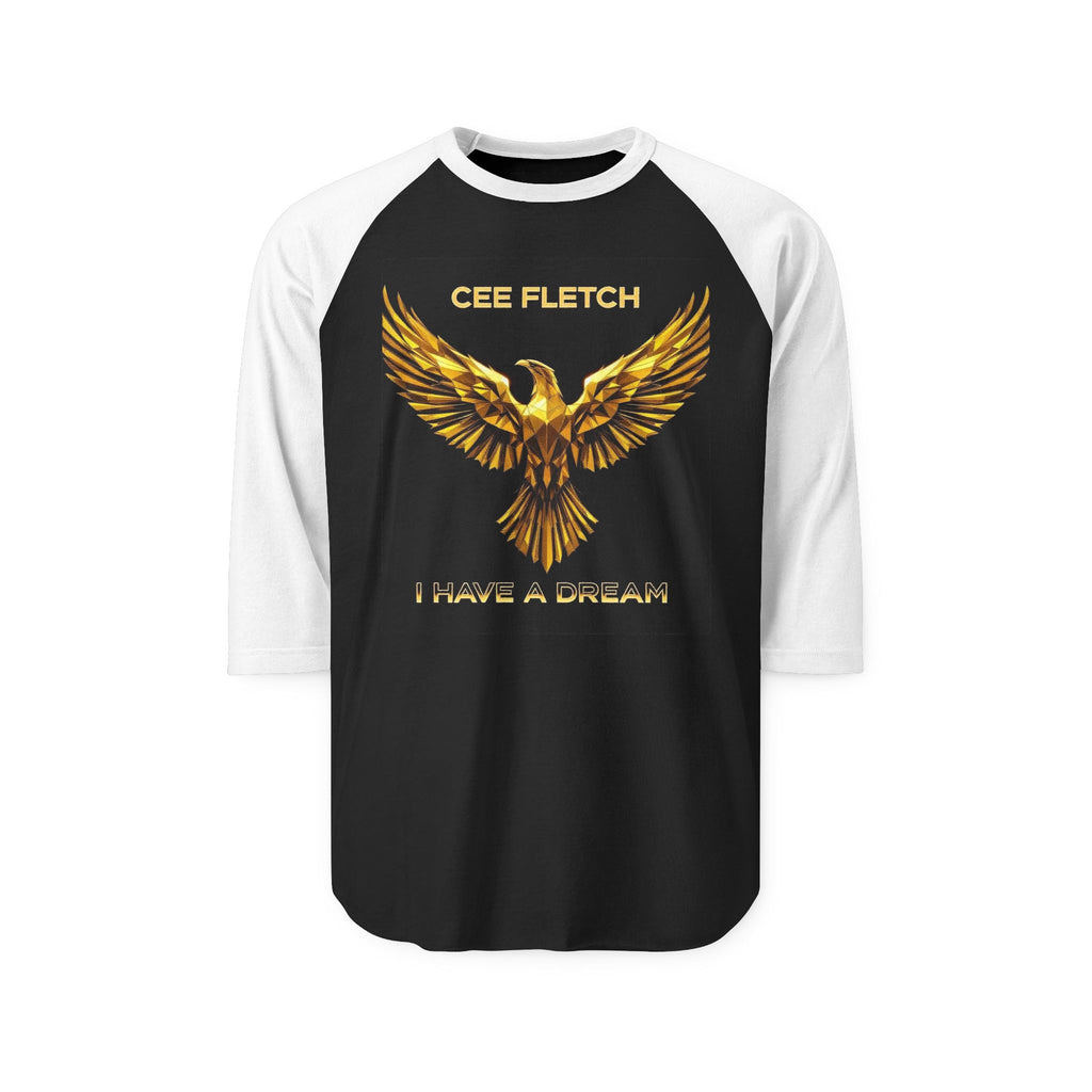 “Cee Fletch I Have a Dream” Gold Eagle Raglan Shirt