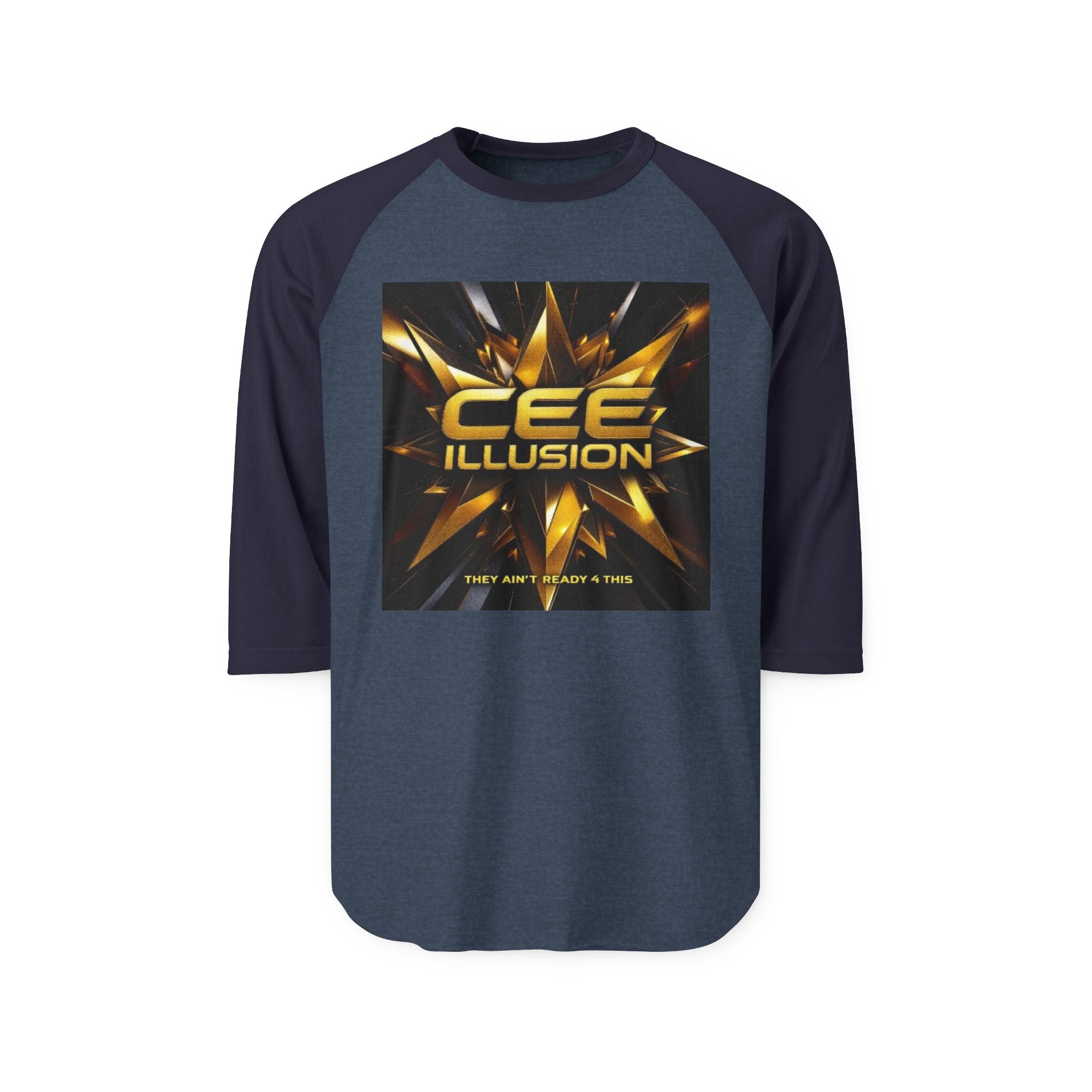 Illusion Logo Raglan Shirt — CEE Illusion Graphic Baseball Tee