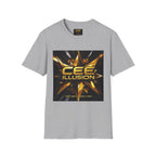 Illusion Graphic T-Shirt — 'Cee Illusion' Bold Gold Logo Tee