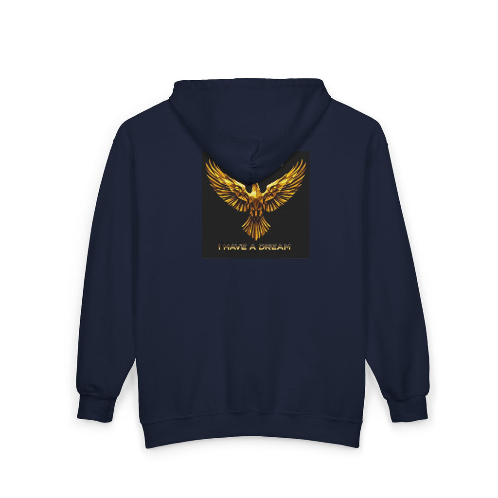 Golden Phoenix Zip Hoodie - "Cee Fletch I Have A Dream" Graphic