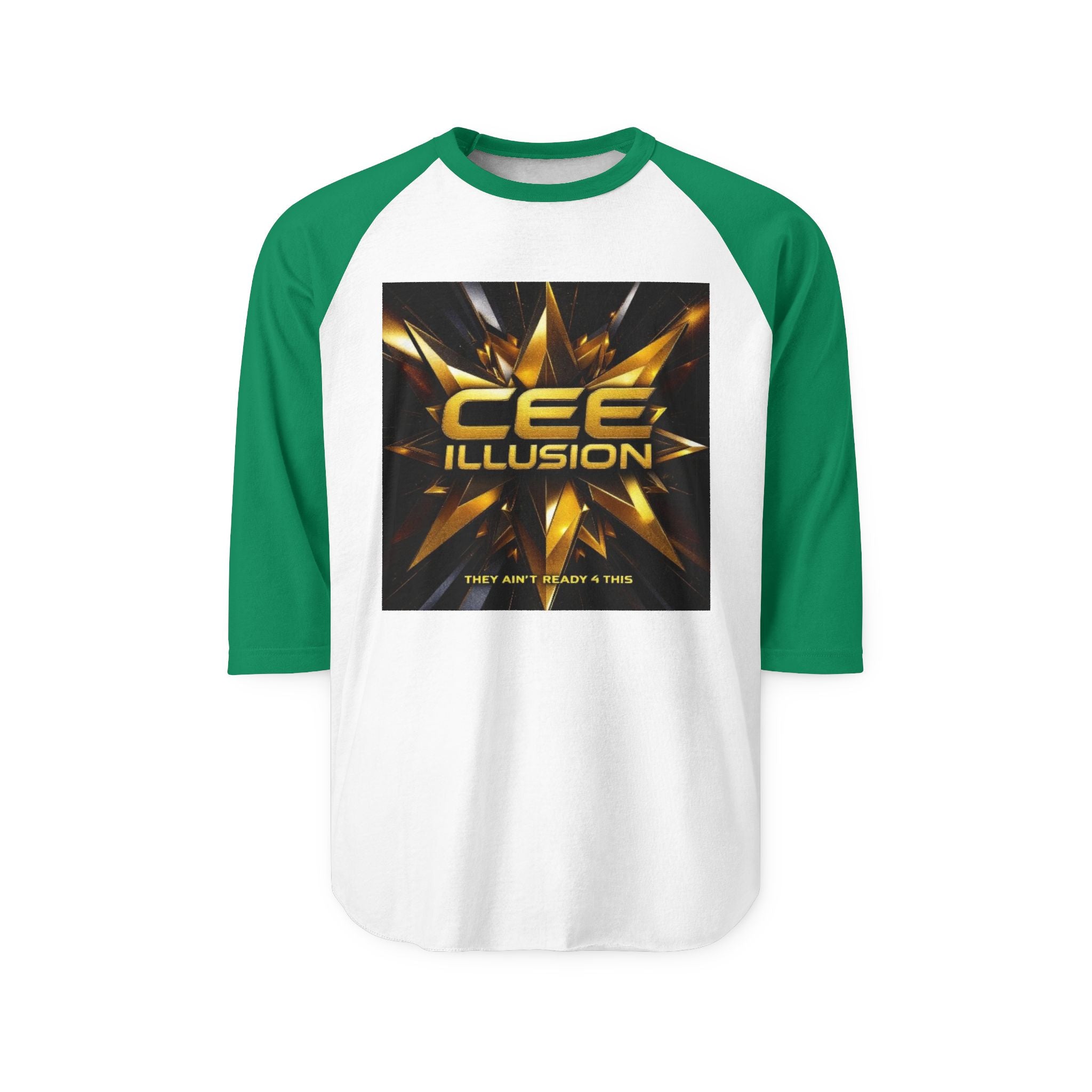 Illusion Logo Raglan Shirt — CEE Illusion Graphic Baseball Tee