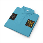 Logo Chest Polo Shirt — Gold Emblem Athletic Golf Polo