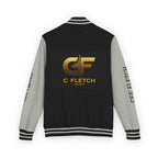 C Fletch Music Letterman Jacket — Red/White Varsity Jacket with Logo