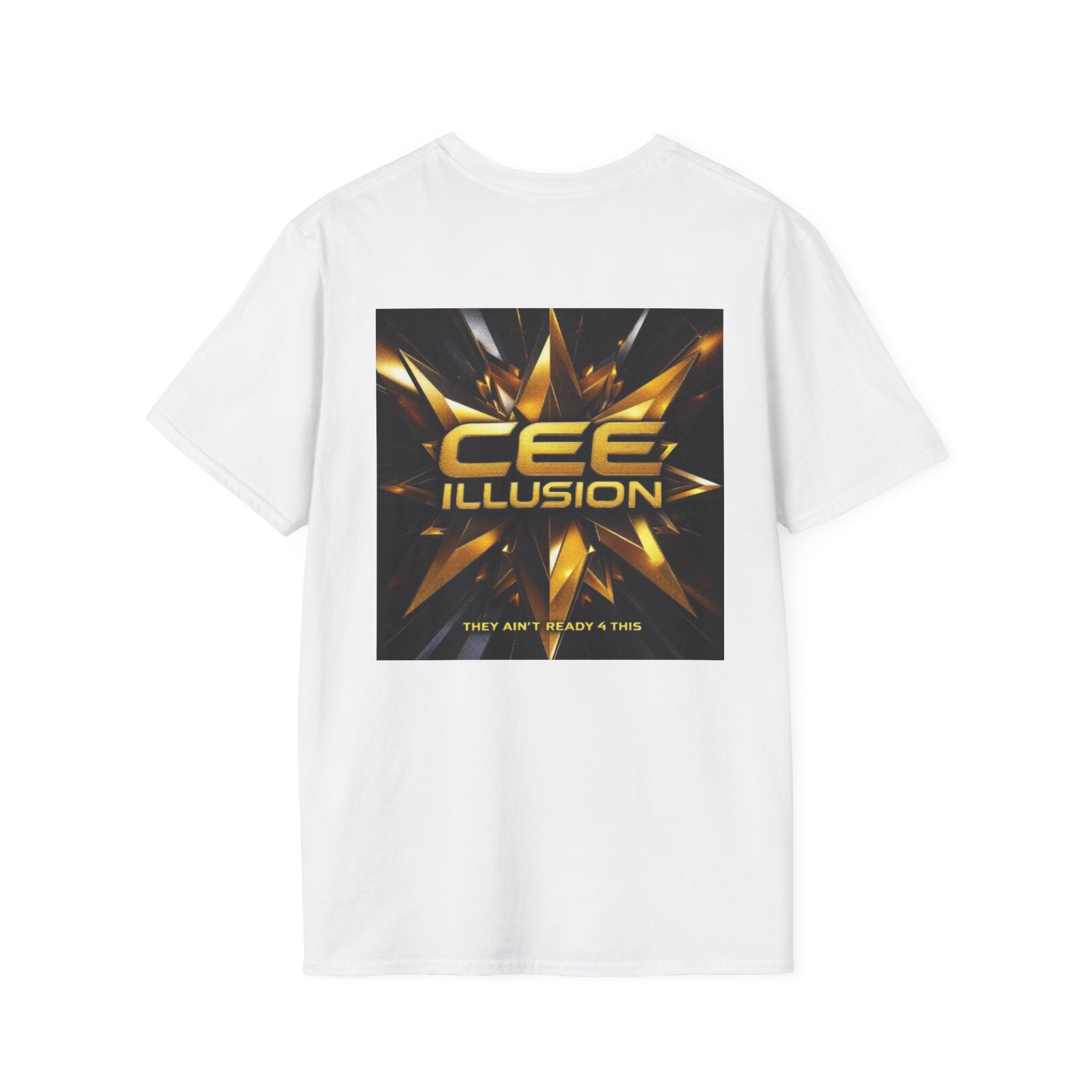 Illusion Graphic T-Shirt — 'Cee Illusion' Bold Gold Logo Tee