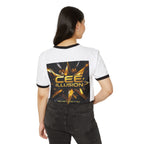 Illusion Logo Ringer T-Shirt — Bold Gold Graphic Tee