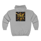 Illusion Logo Zip Hoodie — 'CEE Illusion' Gold Burst Full-Zip Sweatshirt