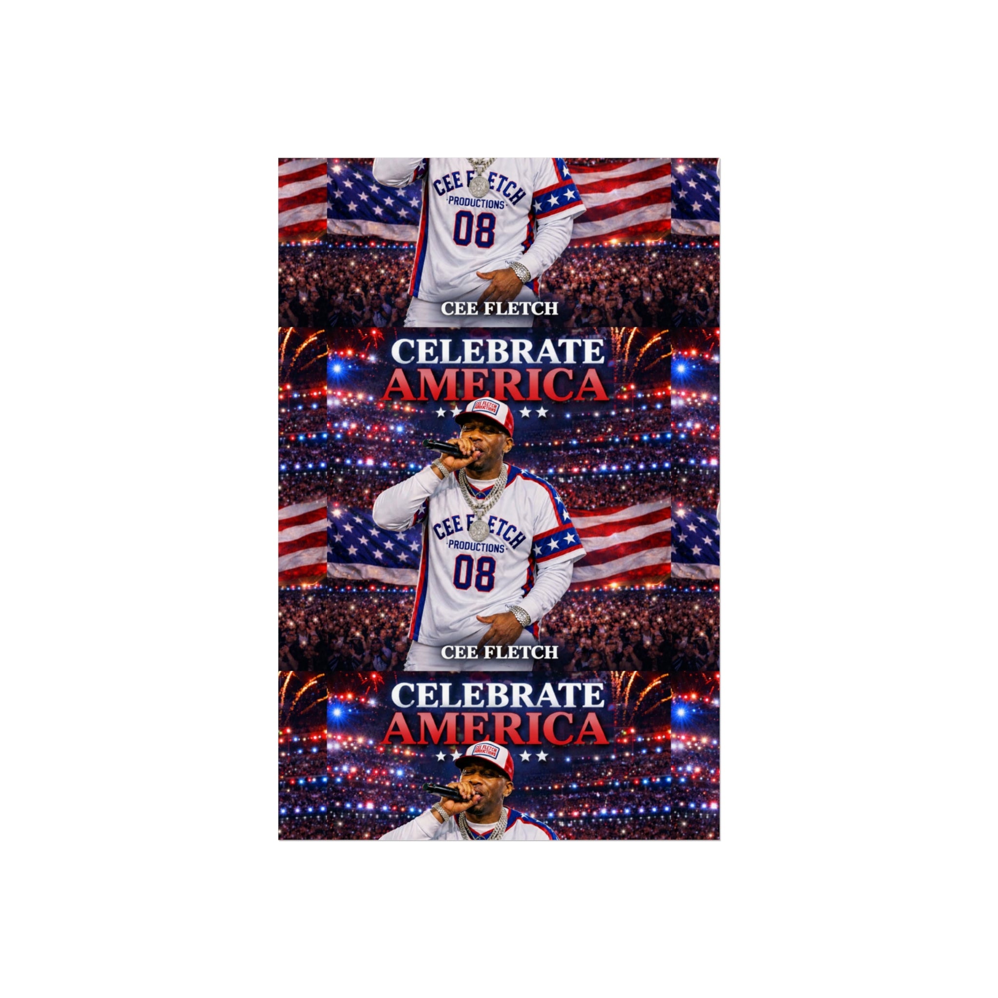 Celebrate America Fine Art Poster — Patriotic Concert Wall Art (Cee Fletch)