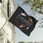 Double-Sided Flag — ‘C’ Fletch Productions Logo Globe Flag (Outdoor/Indoor)