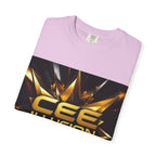Cee Illusion Graphic T-Shirt — Bold Gold Starburst Design