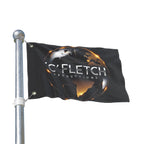 Double-Sided Flag — ‘C’ Fletch Productions Logo Globe Flag (Outdoor/Indoor)