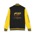 C Fletch Music Letterman Jacket — Red/White Varsity Jacket with Logo