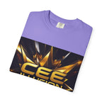 Cee Illusion Graphic T-Shirt — Bold Gold Starburst Design