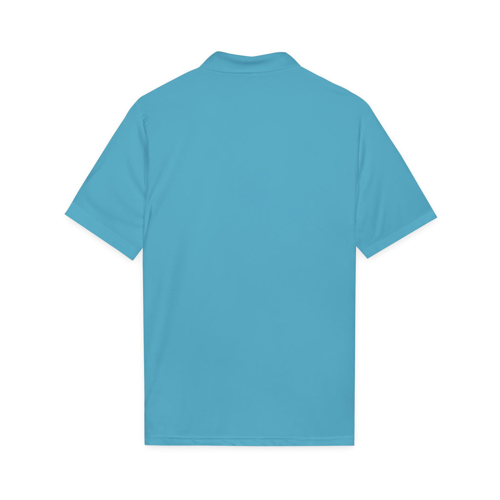 Logo Chest Polo Shirt — Gold Emblem Athletic Golf Polo