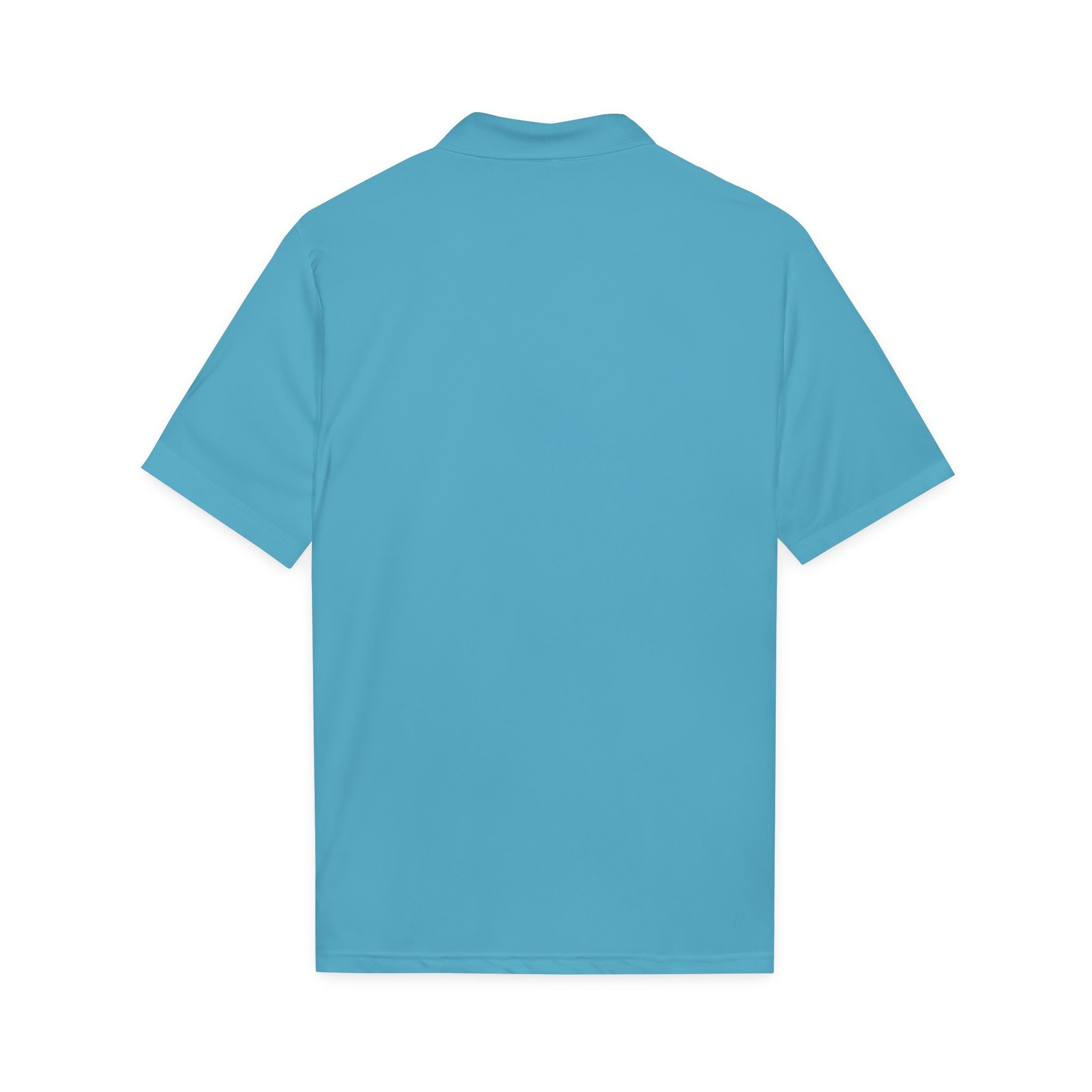 Logo Chest Polo Shirt — Gold Emblem Athletic Golf Polo