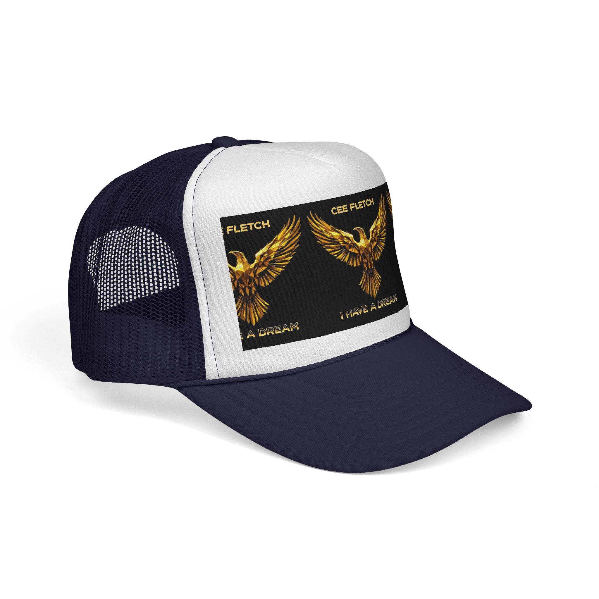 Golden Eagle Trucker Cap — "I Have a Dream" Graphic Mesh Hat