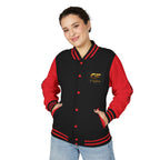 C Fletch Music Letterman Jacket — Red/White Varsity Jacket with Logo